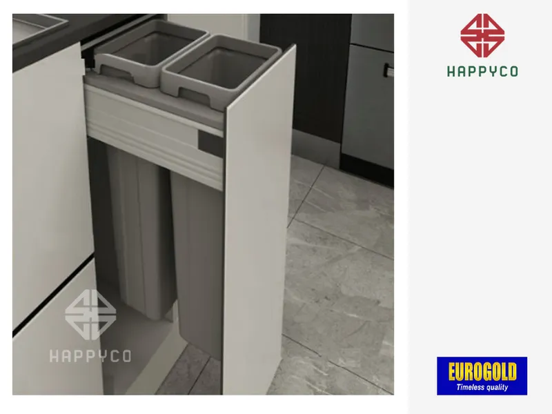 THÙNG RÁC ÂM TỦ RAY HỘP GIẢM CHẤN CAO CẤP EUROGOLD BA400