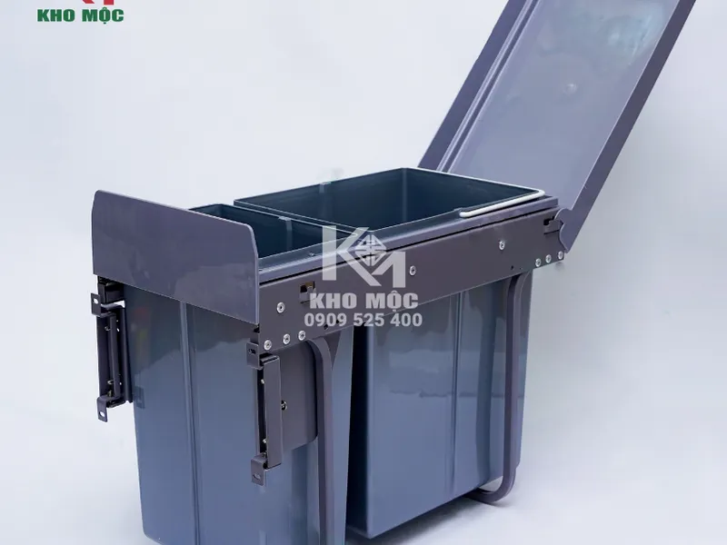 THÙNG RÁC ĐÔI ÂM TỦ GẮN CÁNH, RAY ÂM GIẢM CHẤN ROXANA MÃ R019