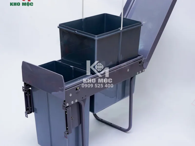 THÙNG RÁC ĐÔI ÂM TỦ GẮN CÁNH, RAY ÂM GIẢM CHẤN ROXANA MÃ R019