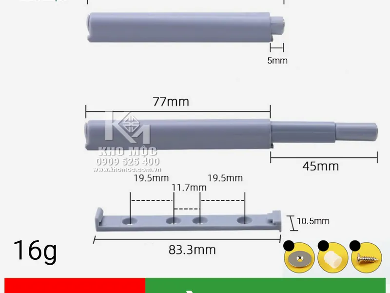 Tip On Bằng Nhựa Nhấn Mở
