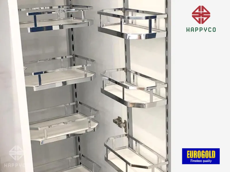 TỦ ĐỂ ĐỒ KHÔ ĐÁY ĐẶC NAN DẸT 4 TẦNG EUROGOLD MC040445