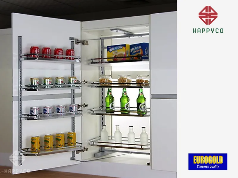 TỦ ĐỂ ĐỒ KHÔ ĐÁY ĐẶC NAN DẸT 4 TẦNG EUROGOLD MC040445