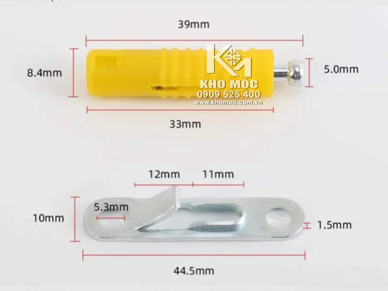 Chốt Liên Kết Tự Do | Chốt âm lò xo ( bịch 50 bộ )