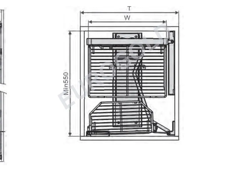 TỦ ĐỒ KHÔ INOX 304 NAN OVAL 6 TẦNG EPV1645 EUROGOLD