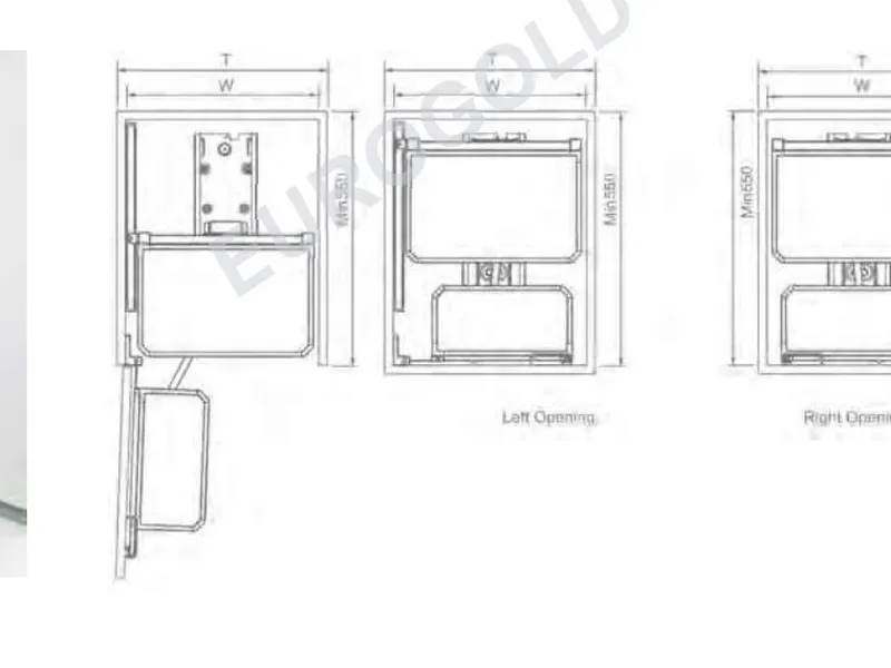 TỦ KHO 6 TẦNG CÁNH MỞ EUROGOLD EUM6L450