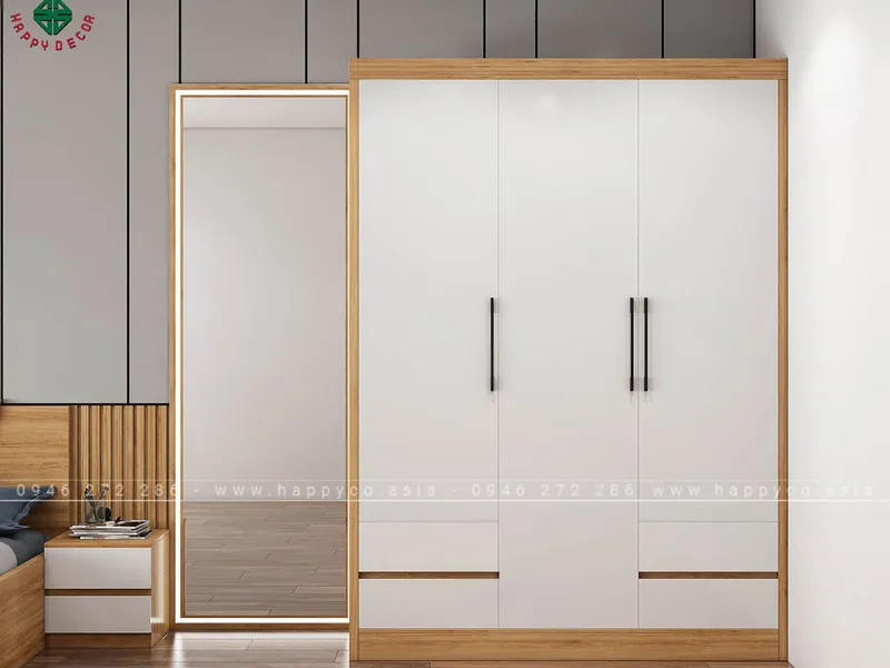 Tủ quần áo 3 buồng TA6804