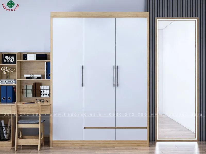 Tủ quần áo 3 cánh đẹp TA6822