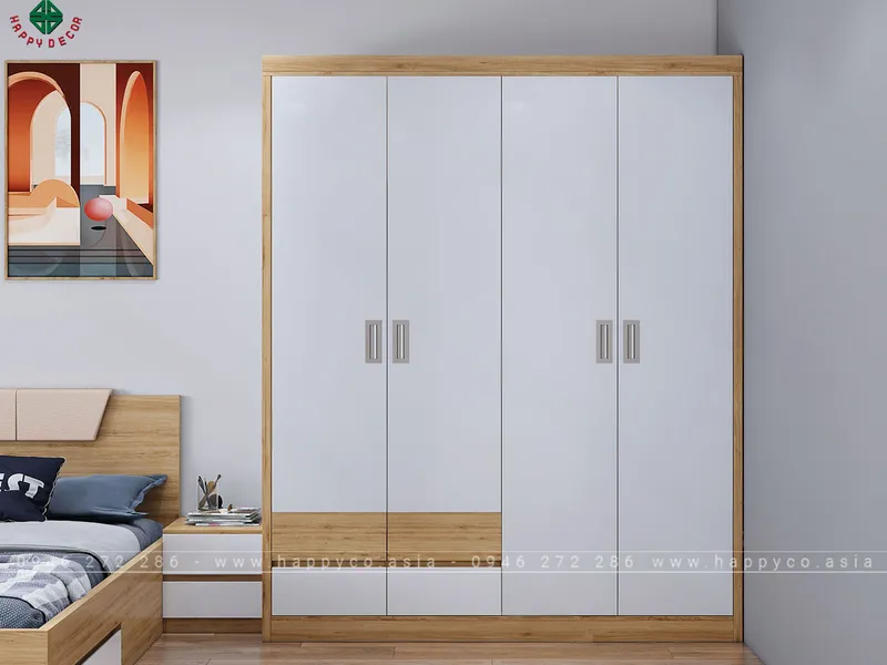 Tủ quần áo 4 buồng tiện dụng TA6824