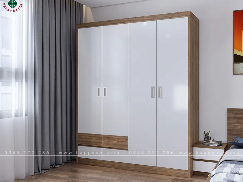Tủ quần áo 4 buồng tiện dụng TA6824