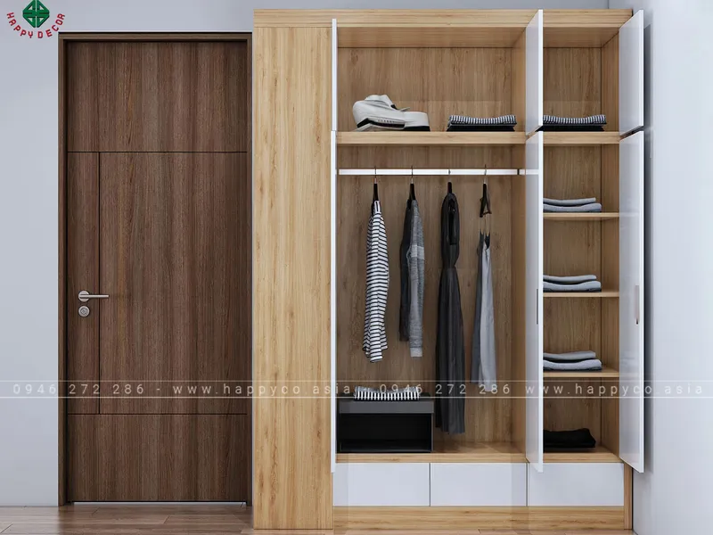 Tủ quần áo đẹp cho chung cư TA6823