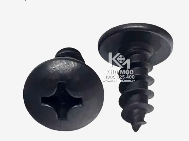 Vít đầu dù răng thưa M4, màu đen 2.5P
