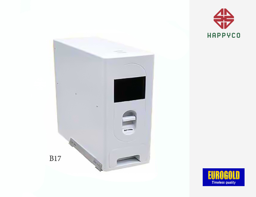 Thùng gạo âm tủ ray giảm chấn B17