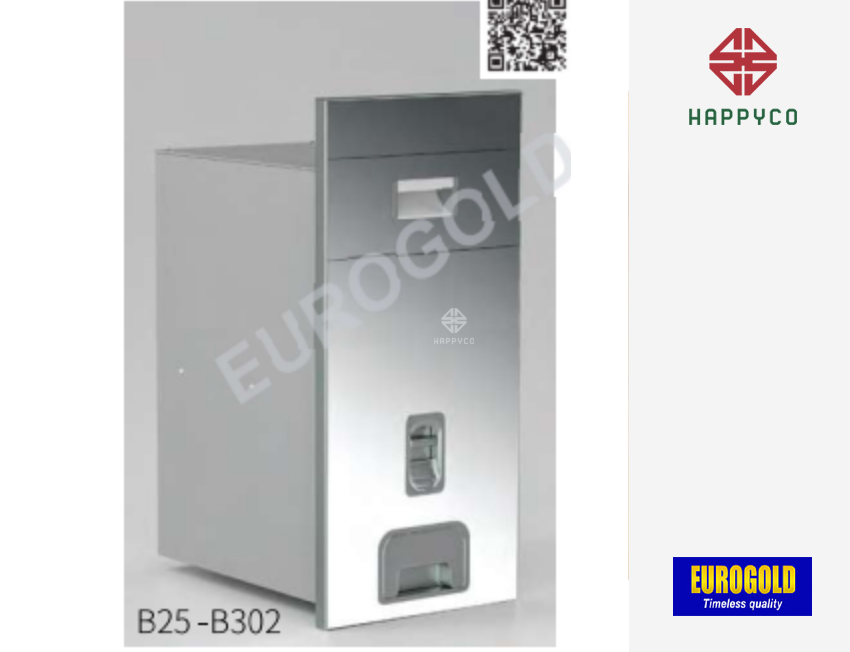 Thùng gạo gương nút nhấn B25-B302 – Eurogold