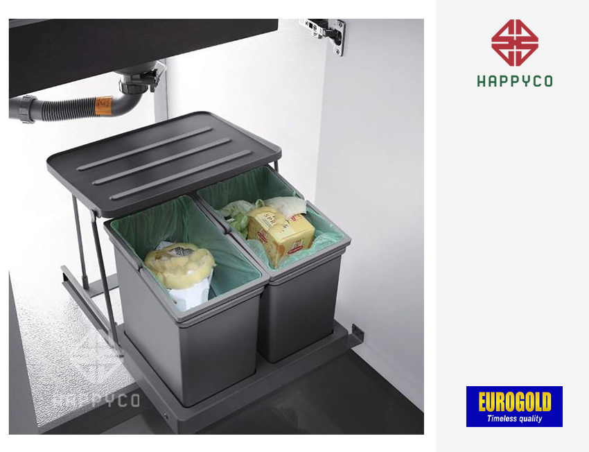 THÙNG RÁC ÂM TỦ CAO CẤP E008 EUROGOLD