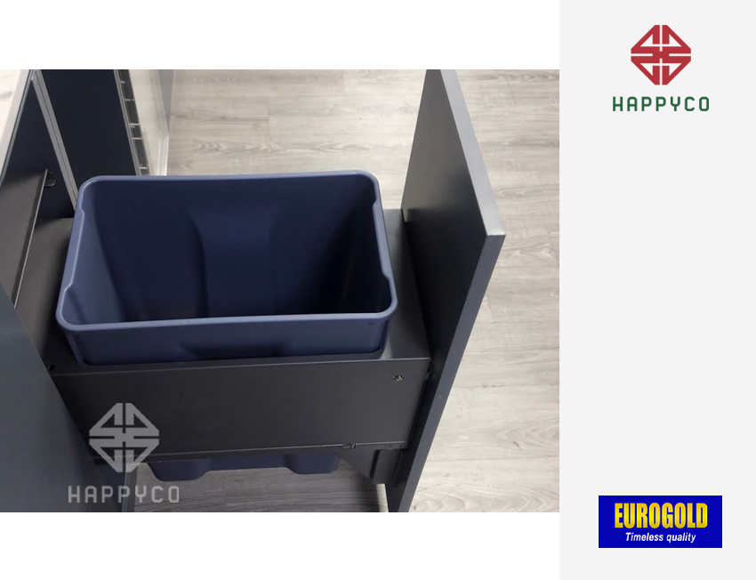 Thùng rác âm tủ giảm chấn cao cấp Eurogold EA300