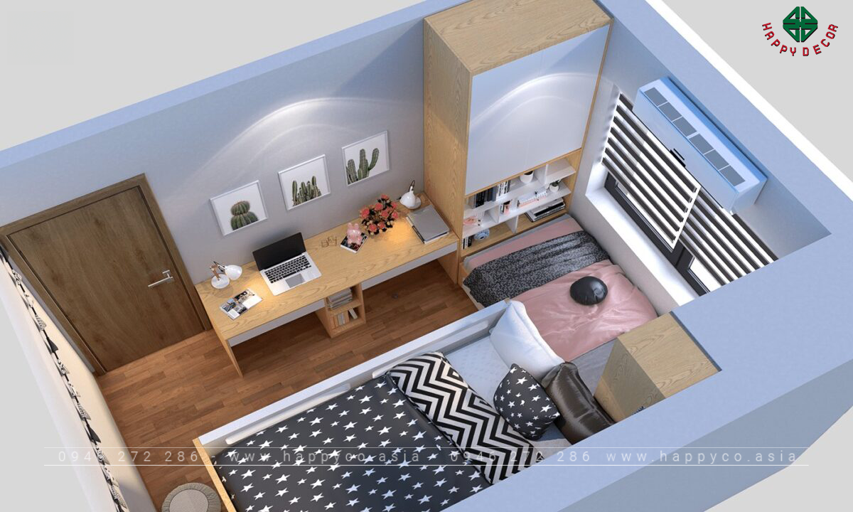 Nội thất căn hộ 3 phòng ngủ- Mẫu 13