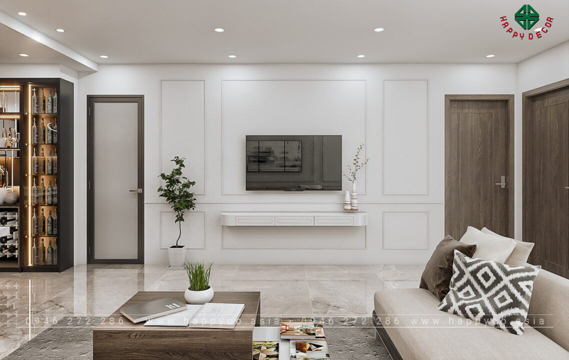 Nội thất căn hộ 3 phòng ngủ- Mẫu 01