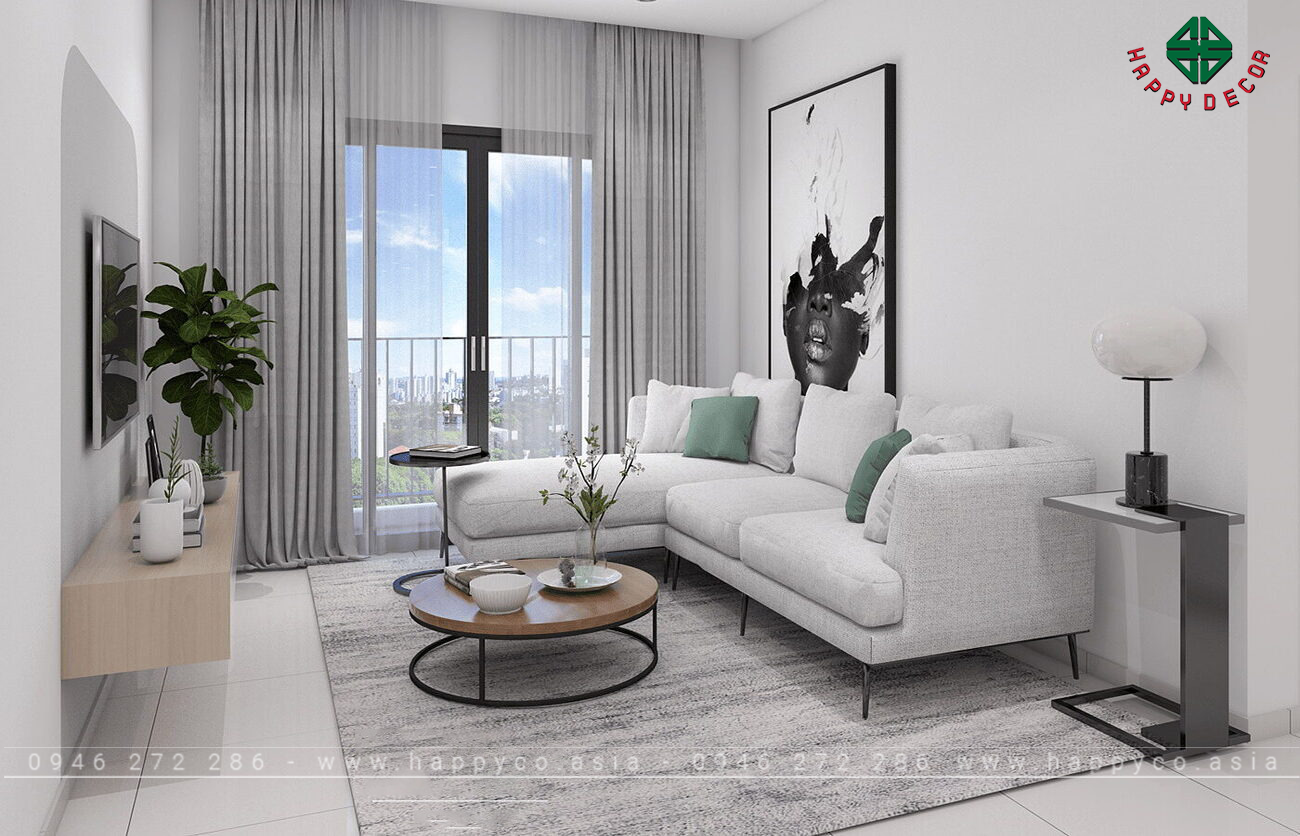 Thiết kế căn hộ 2 phòng theo phong cách đơn giản
