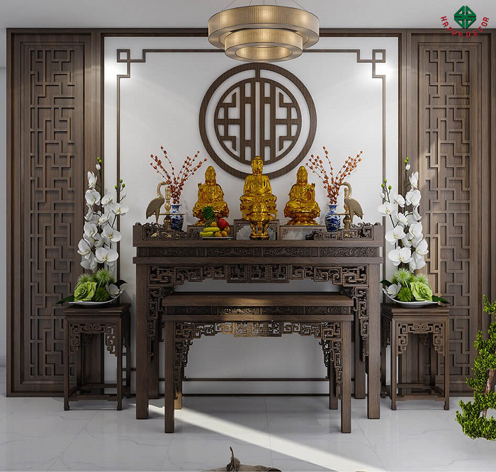 Phong cách thiết kế phòng thờ- Mẫu 06