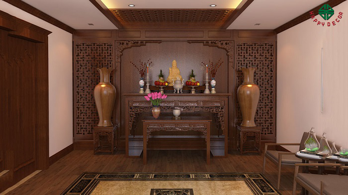 Phong cách thiết kế phòng thờ- Mẫu 08