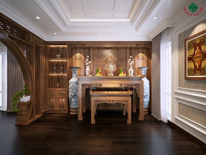 Phong cách thiết kế phòng thờ- Mẫu 10