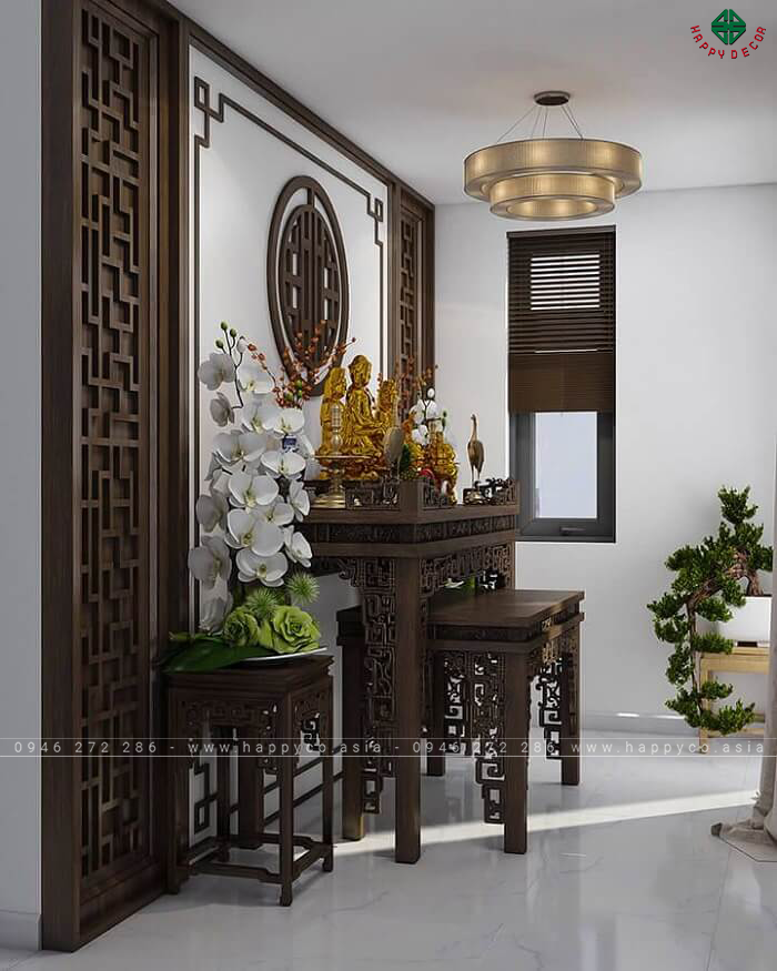 Phong cách thiết kế phòng thờ- Mẫu 12