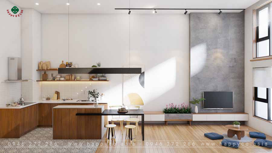 Phong cách thiết kế nội thất tối giản của căn hộ Nhật Bản