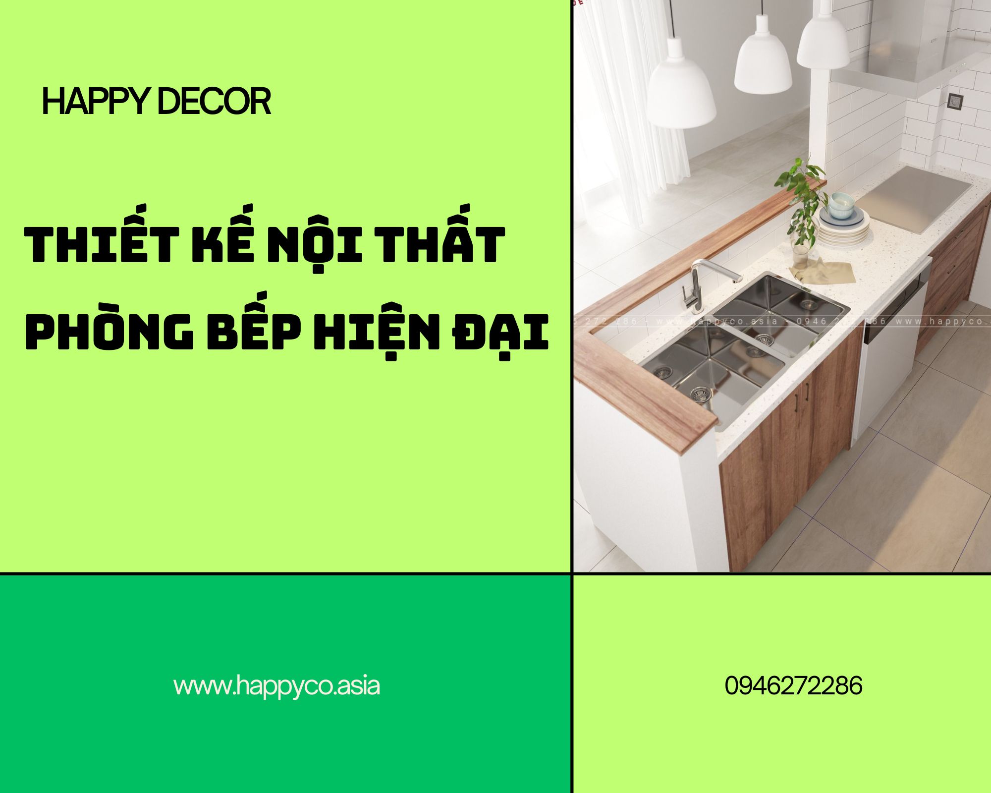 Thiết kế thi công nội thất phòng bếp tại Biên Hòa - Happy Decor
