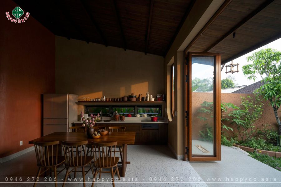 Khu vực bếp ăn tối giản mà tiện nghi Khu vực bếp ăn tối giản mà tiện nghi