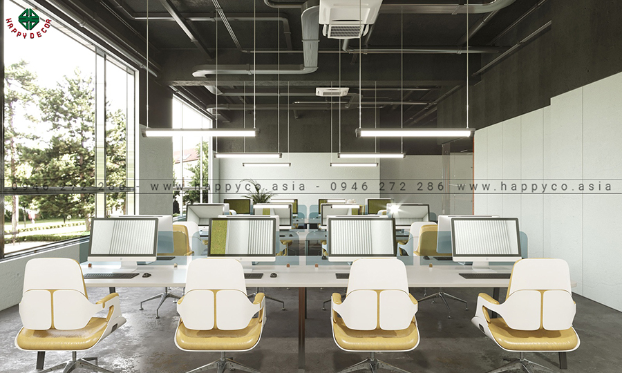 Văn phòng tràn ngập ánh sáng tự nhiên Văn phòng tràn ngập ánh sáng tự nhiên