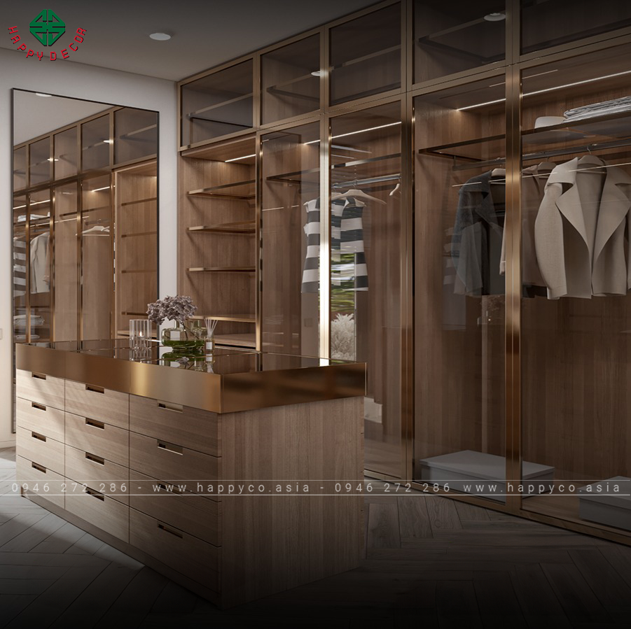 Tủ áo cánh kính hiện đại 2024