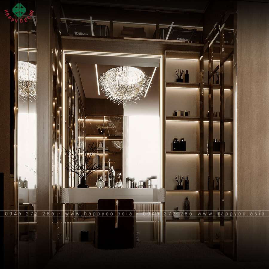 Tủ áo cánh kính đẹp hiện đại do Happy Decor thiết kế và thi công