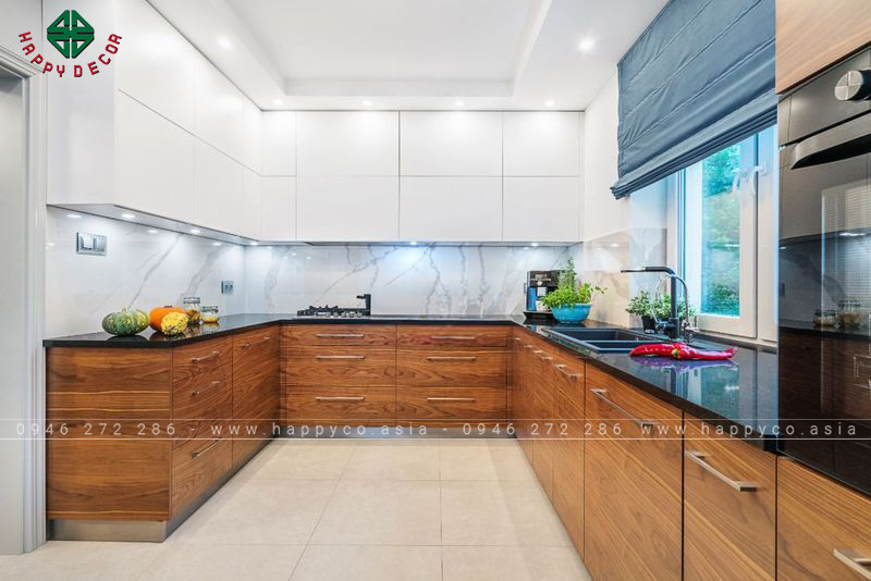 Tủ bếp melamine đẹp - mẫu 12