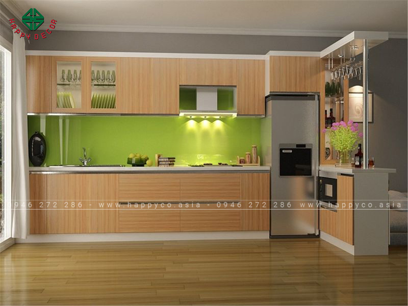 Tủ bếp melamine đẹp - mẫu 18