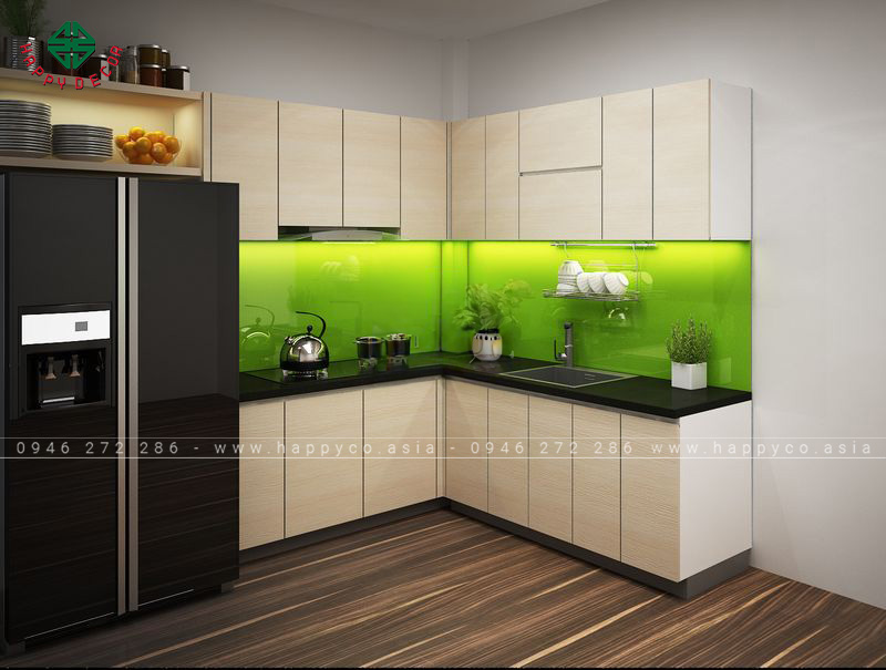 Tủ bếp melamine đẹp - mẫu 21