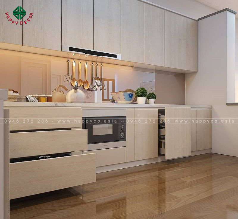 Tủ bếp melamine đẹp - mẫu 25