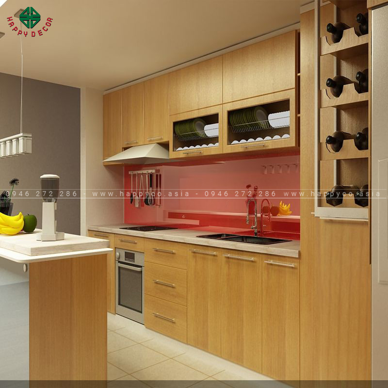 Tủ bếp melamine đẹp - mẫu 26