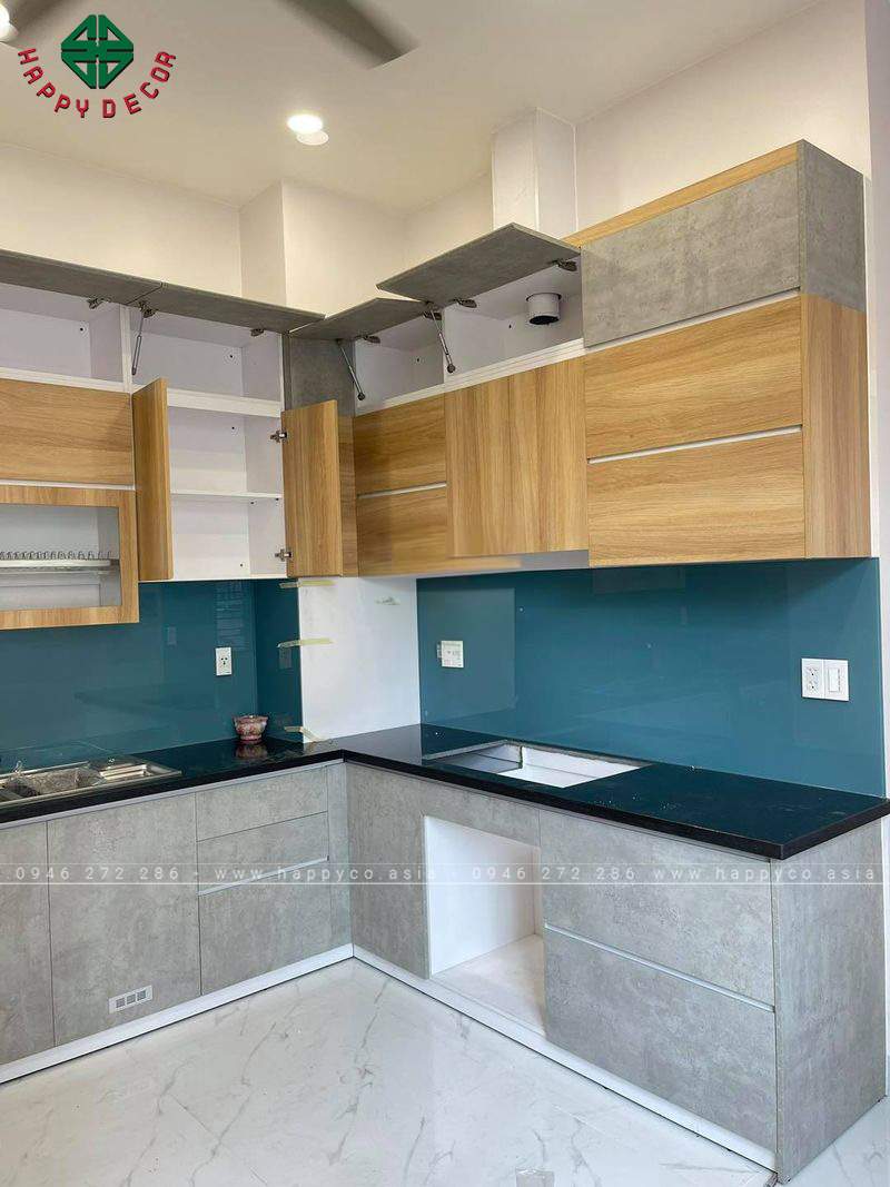Tủ bếp melamine đẹp - mẫu 28