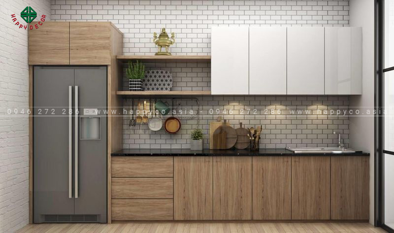 Tủ bếp melamine đẹp - mẫu 04