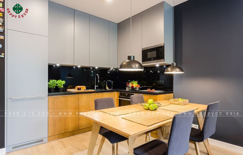 Tủ bếp melamine đẹp - Mẫu 07