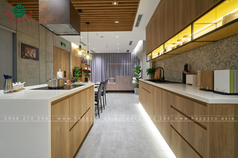 Tủ bếp melamine đẹp - mẫu 08