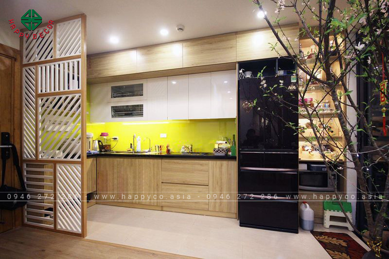 Tủ bếp melamine đẹp - mẫu 09