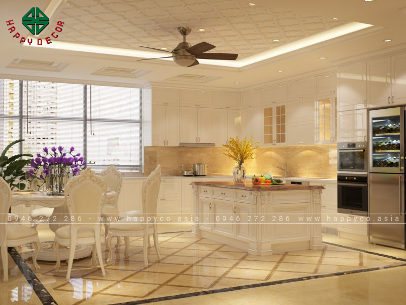 Mẫu bàn ghế ăn tân cổ điển đẹp - Mẫu 1