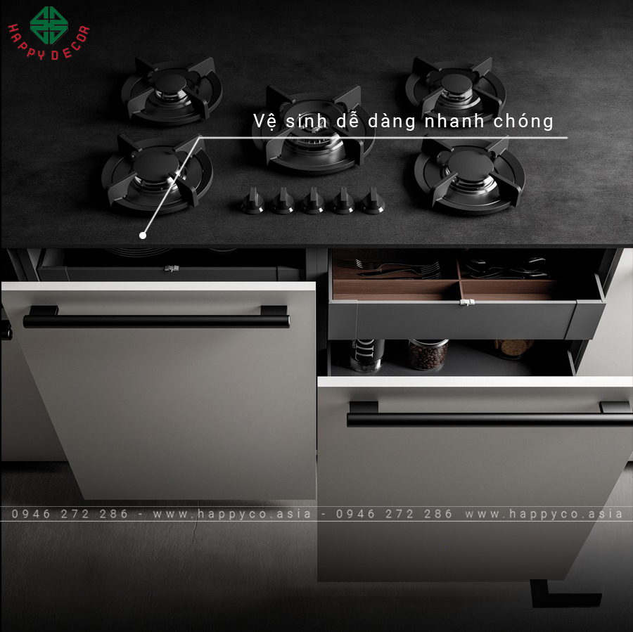 Bề mặt thép không gỉ trơn mịn, ít bám bẩn, dễ dàng lau chùi