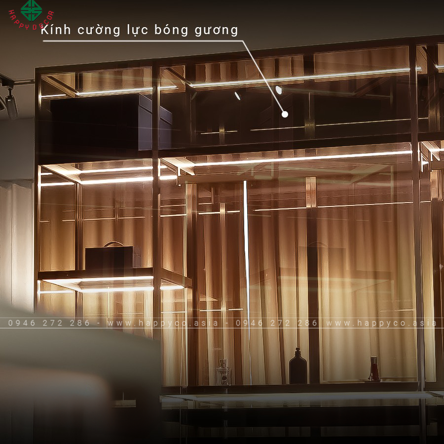 Trong các căn hộ, biệt thự tại Biên Hòa, hệ tủ cánh kính thường được sử dụng làm tủ quần áo