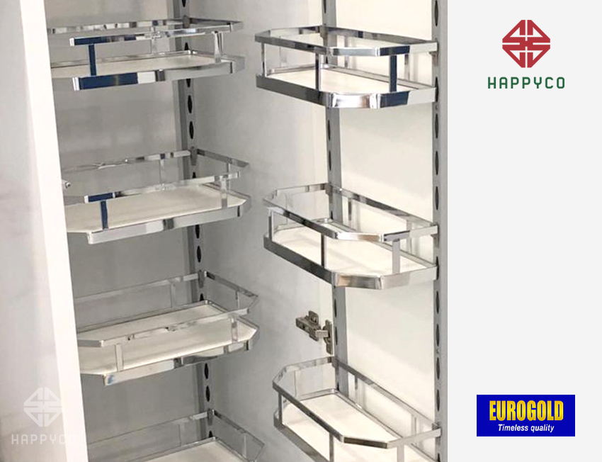TỦ ĐỂ ĐỒ KHÔ ĐÁY ĐẶC NAN DẸT 4 TẦNG EUROGOLD MC040445