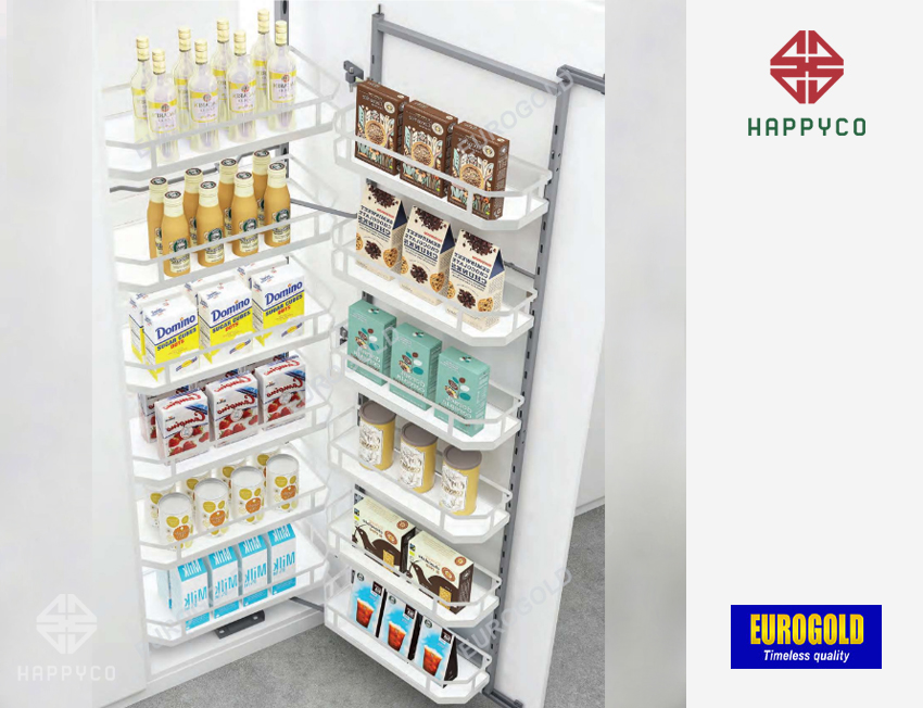 TỦ ĐỂ ĐỒ KHÔ ĐÁY ĐẶC NAN DẸT 6 TẦNG EUROGOLD MC040645