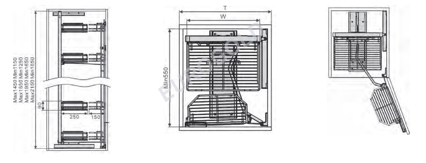 TỦ ĐỒ KHÔ INOX 304 NAN OVAL 6 TẦNG EPV1645 EUROGOLD