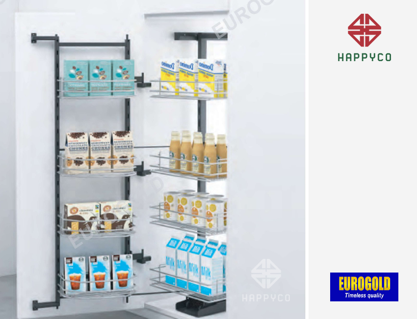 TỦ ĐỒ KHÔ INOX 304 NAN OVAL 4 TẦNG EPV1445 EUROGOLD