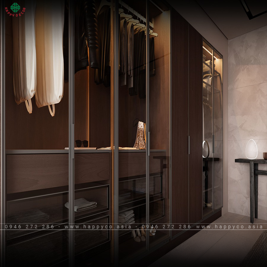 Tủ quần áo âm tường hiện đại 2024 - Mẫu 07